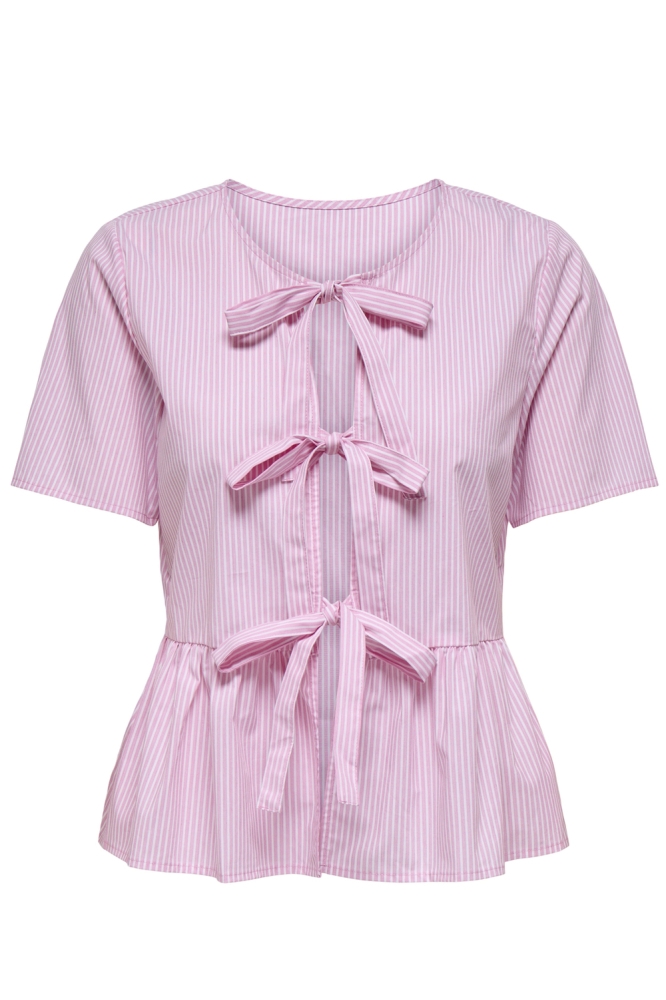 JDYMIO S/S REV. STRING TOP WVN DIA 15347616 Shocking Pink/SMALL WHITE